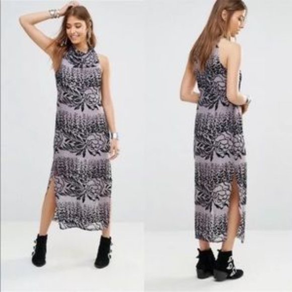 Free People Dresses & Skirts - Free People Velvet Burnout Midi Dress 4